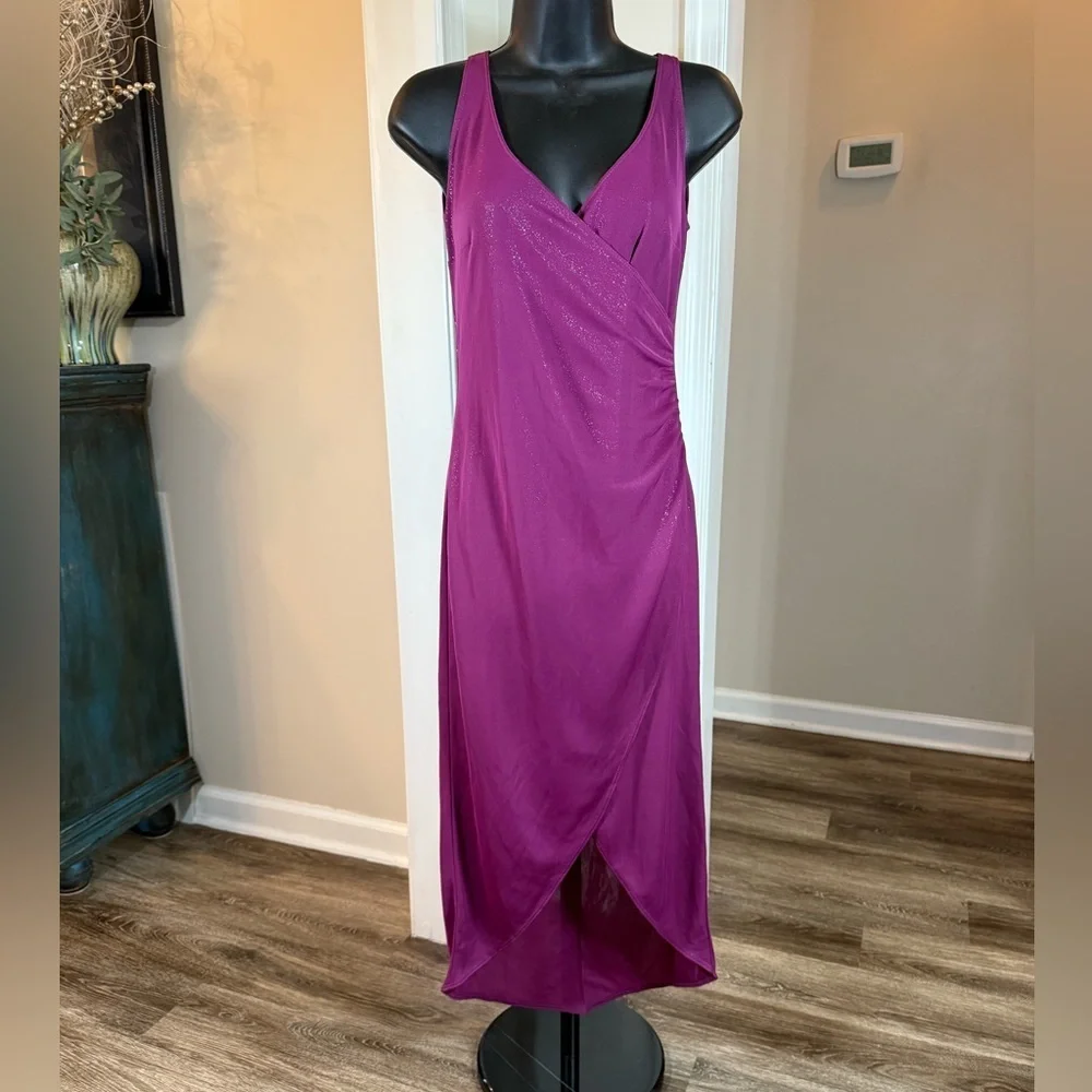 h&m purple bodycon dress H&M Dress Sz:10‎ Purple/Wine with Gold Sparkle Hennes Collection Flirty  Bodycon